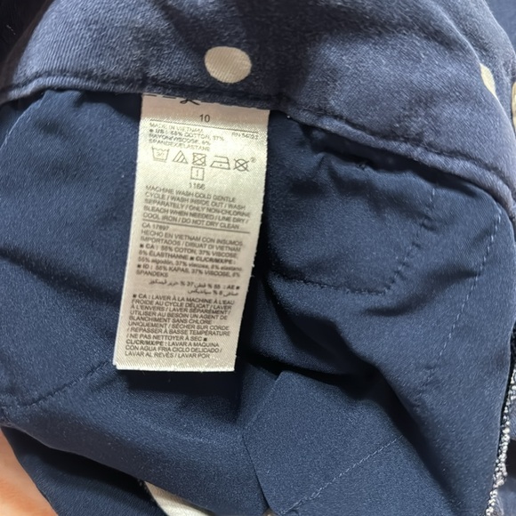 Old Navy Pixie Ankle Pant Size 10 Blue with White Polka Dots - Picture 5 of 5